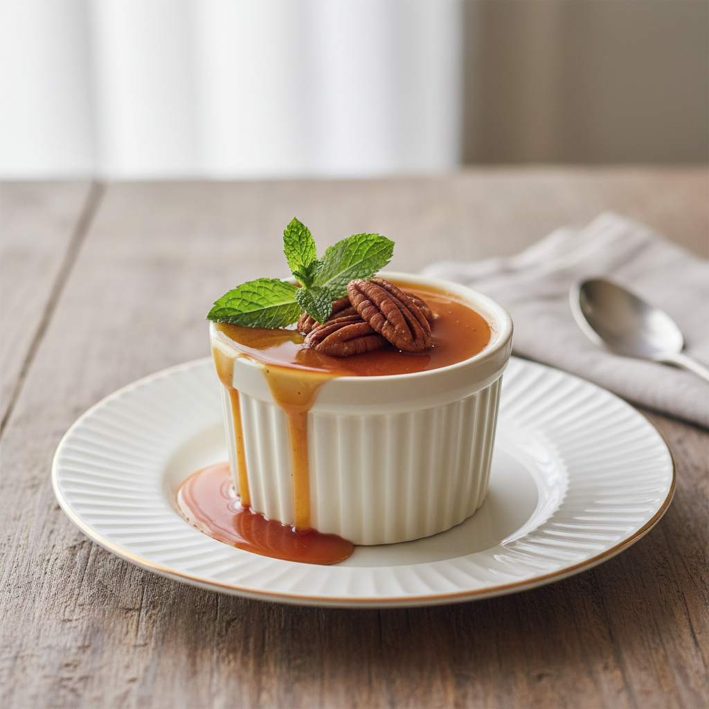Photo de Recette de crème au caramel fondante et inratable