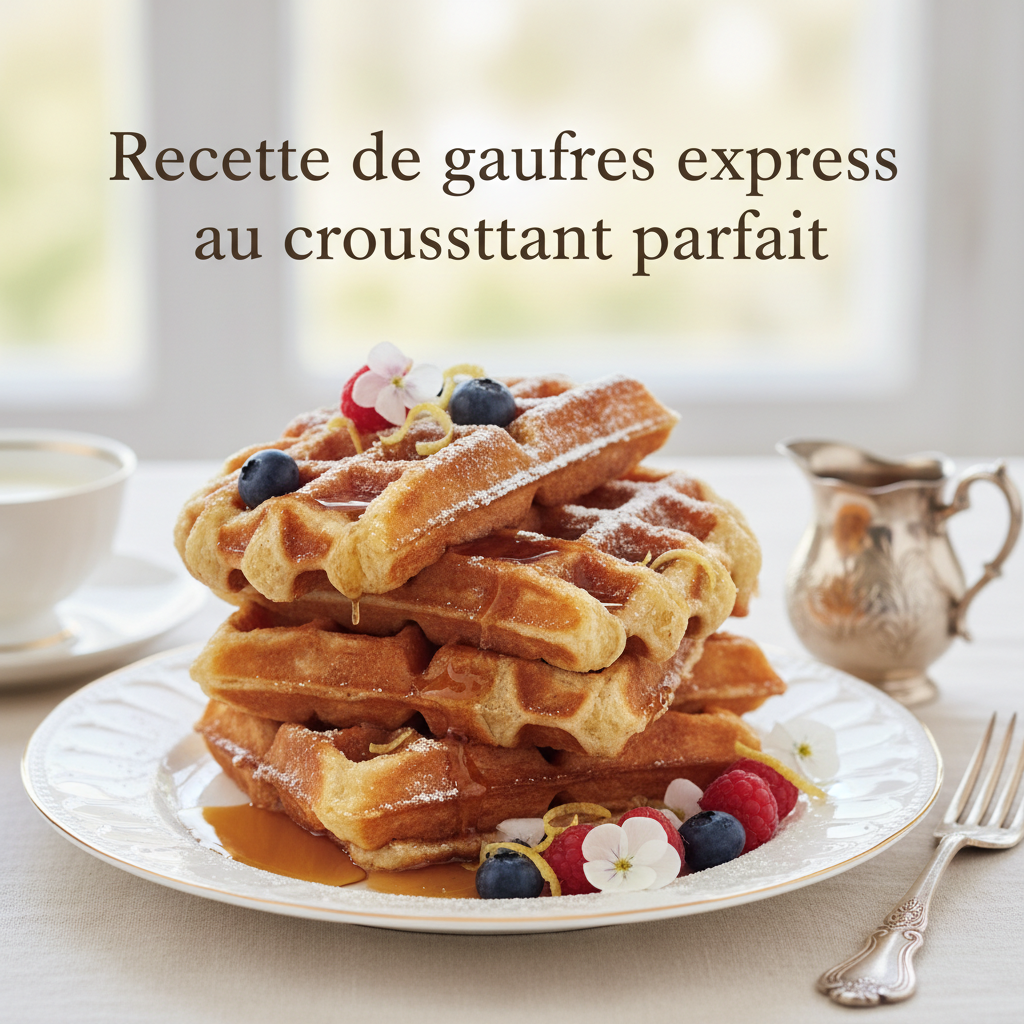 Photo de Recette de gaufres express au croustillant parfait