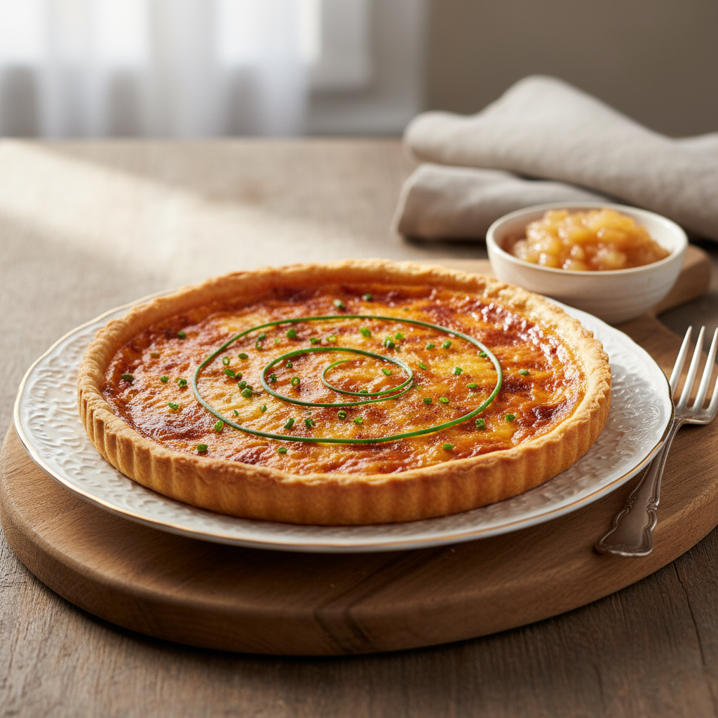 Photo de Recette de la tarte au Maroilles du Nord traditionnelle