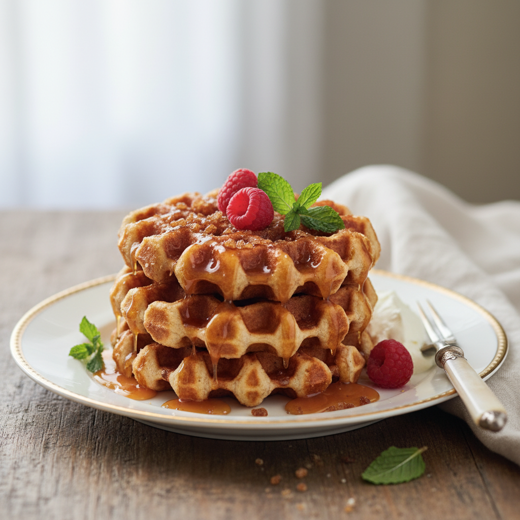 Photo de Recette de gaufres de Liège fondantes et caramélisées