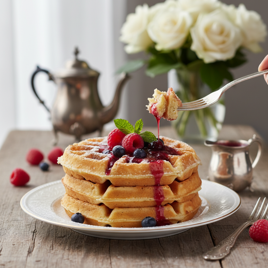 Photo de Recette de pâte à gaufres croustillantes et légères
