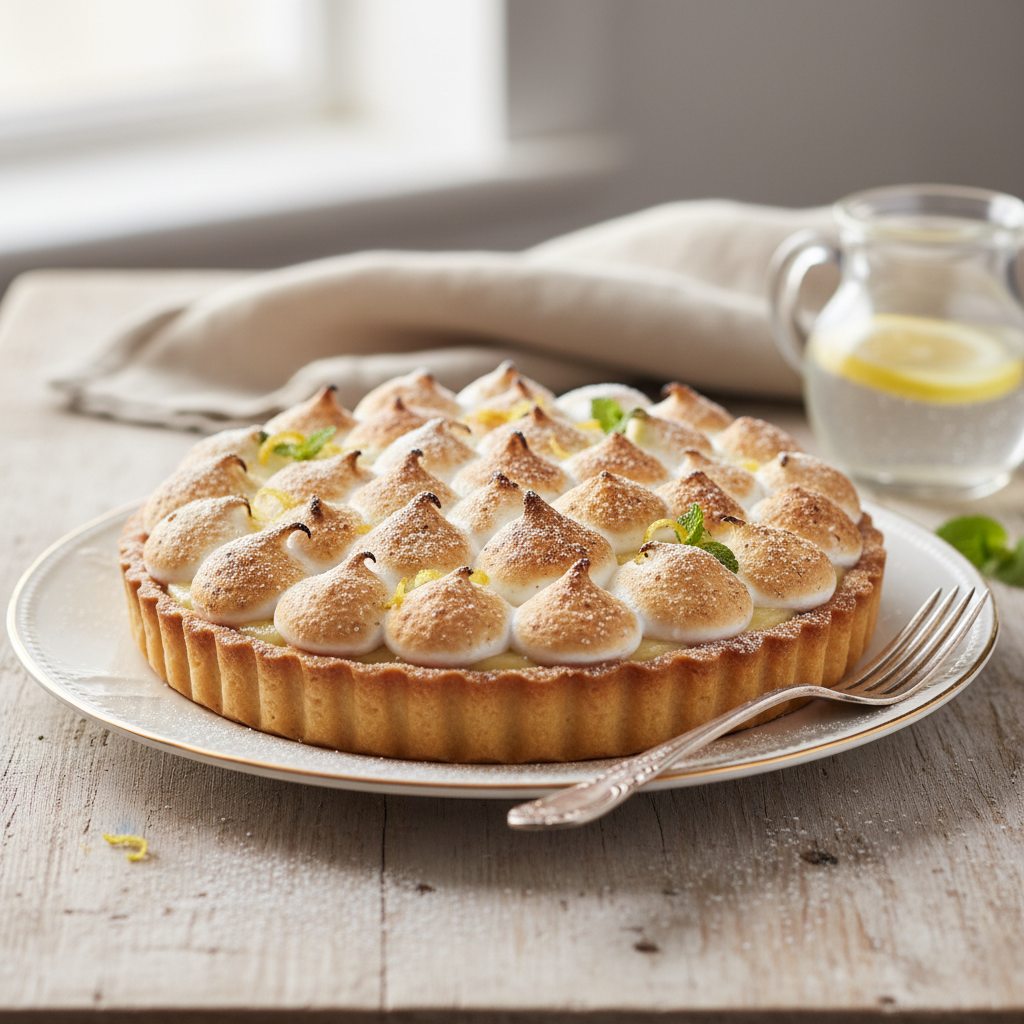 Photo de Recette de tarte aux citrons meringuée au peps irrésistible