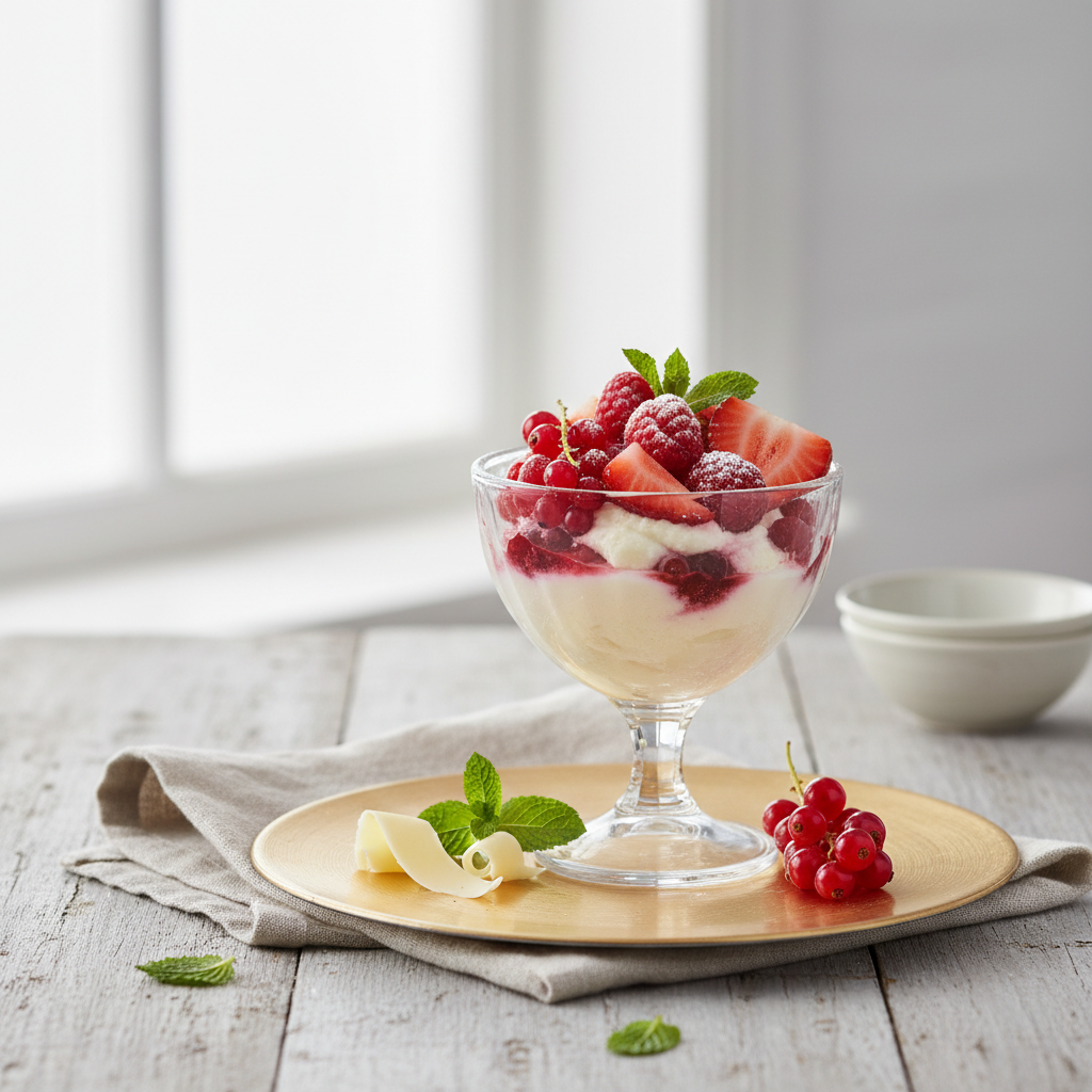 Photo de Recette de mousse au mascarpone et fruits rouges fondante