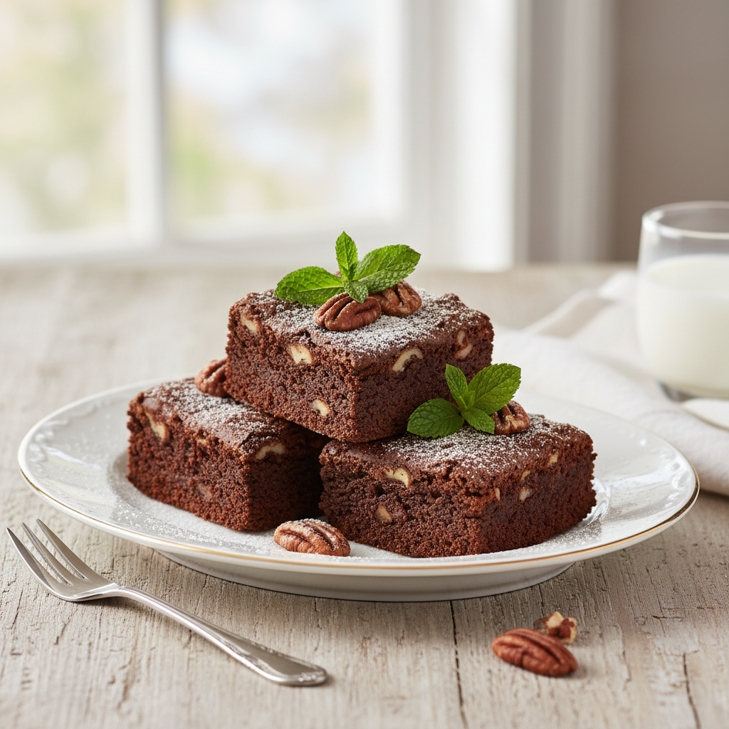 Photo de Recette du brownie au chocolat fondant et noix de pécan