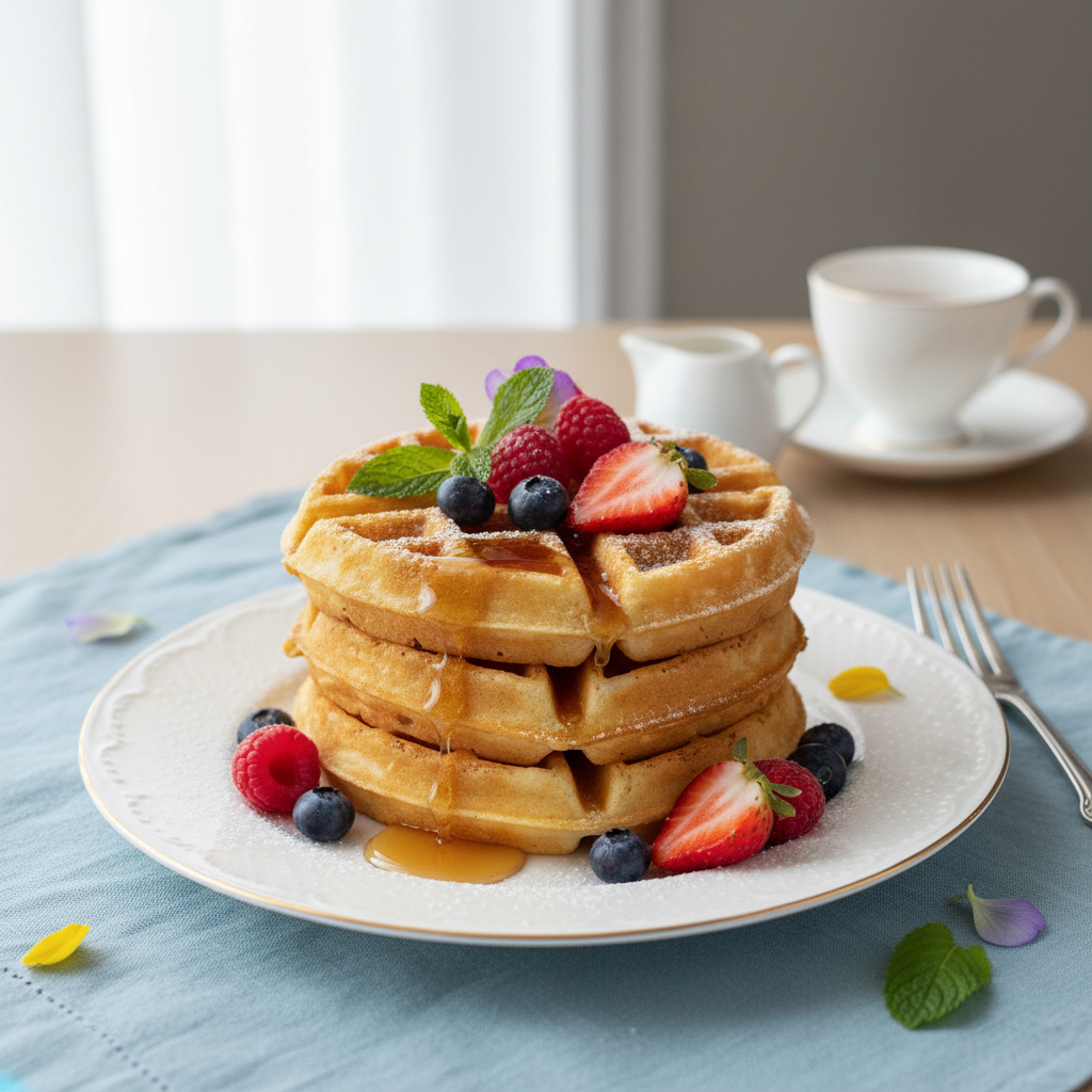Photo de Recette de pâte à gaufre facile croustillante et légère