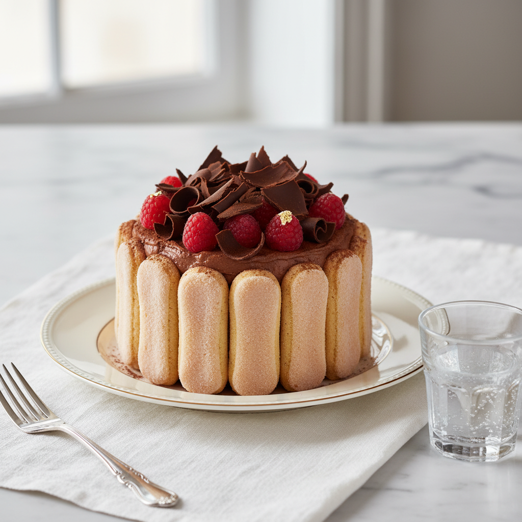 Photo de Recette de charlotte au chocolat onctueuse et fondante