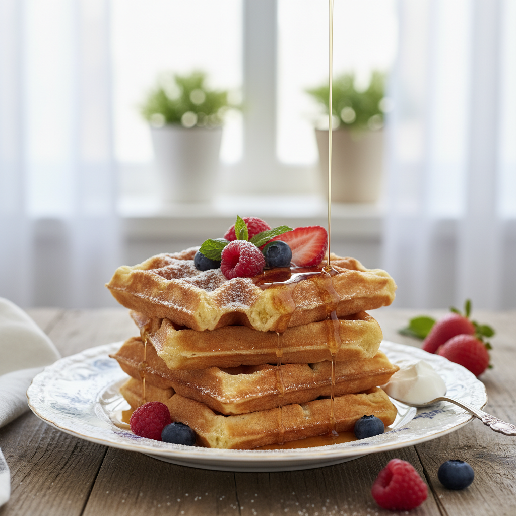 Photo de Recette de gaufres croustillantes et légères à faire chez soi