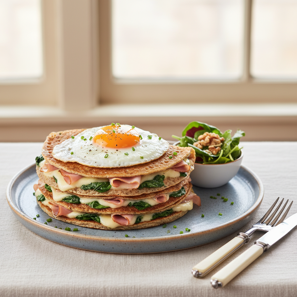 Photo de Recette des crêpes salées au sarrasin façon bretonne