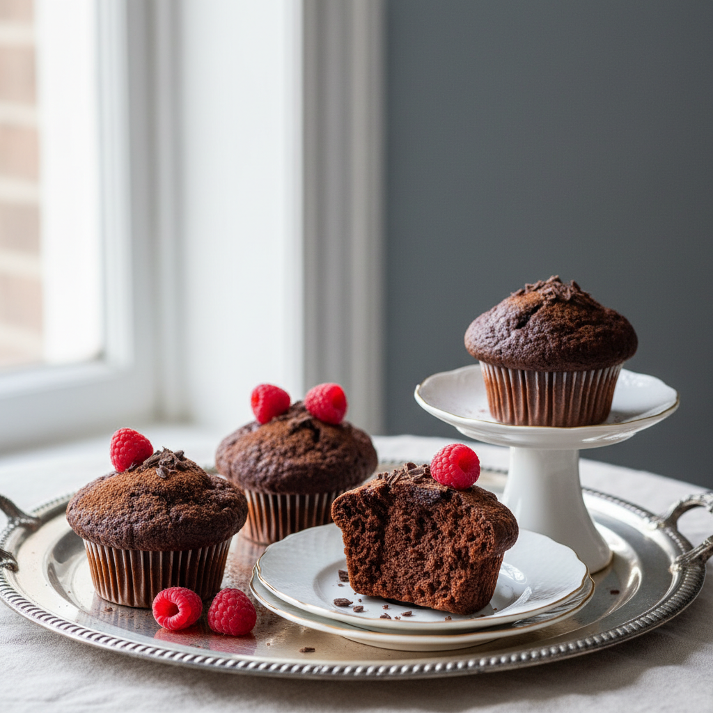 Photo de Recette de muffins chocolat intenses et moelleux