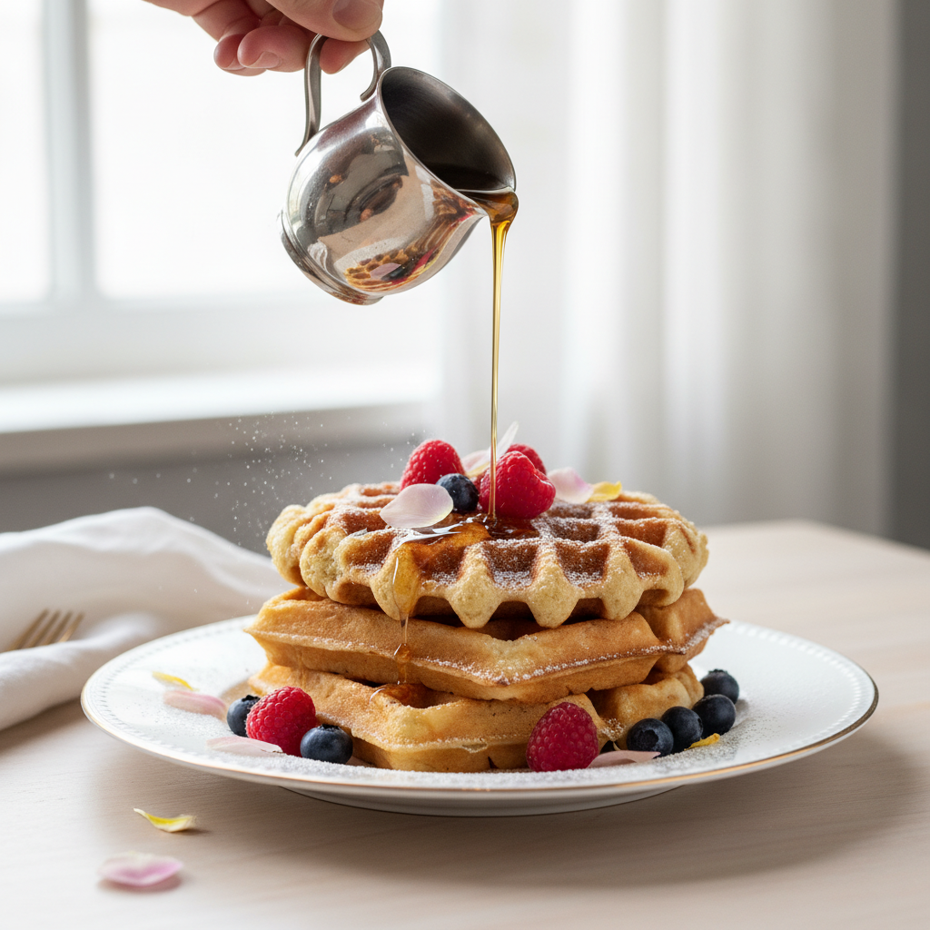 Photo de Recette de pâte pour gaufres légères et croustillantes