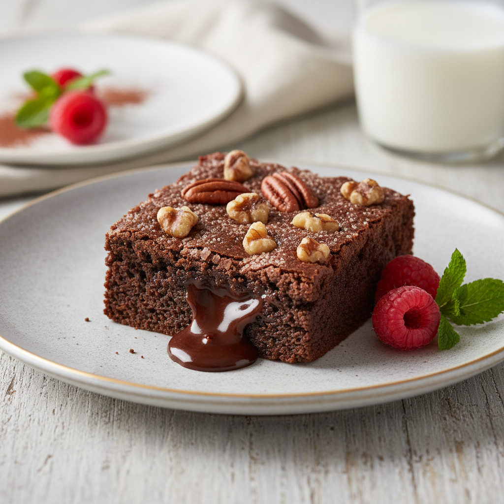 Photo de Recette du brownie aux noix croquant et cœur fondant