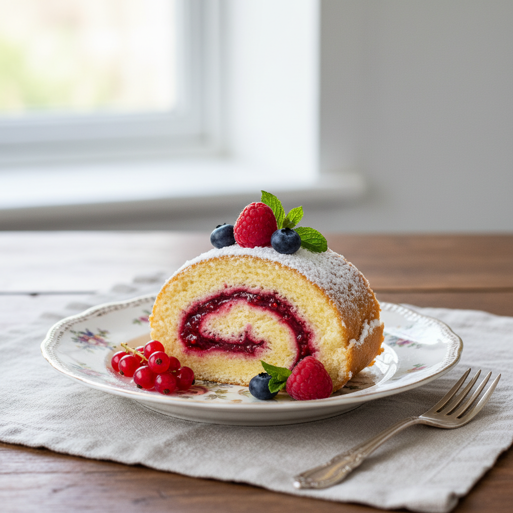 Photo de Recette de gâteau roulé à la confiture façon grand-mère