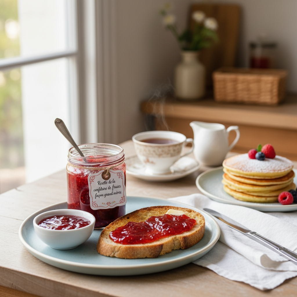 Photo de Recette de la confiture de fraises façon grand-mère