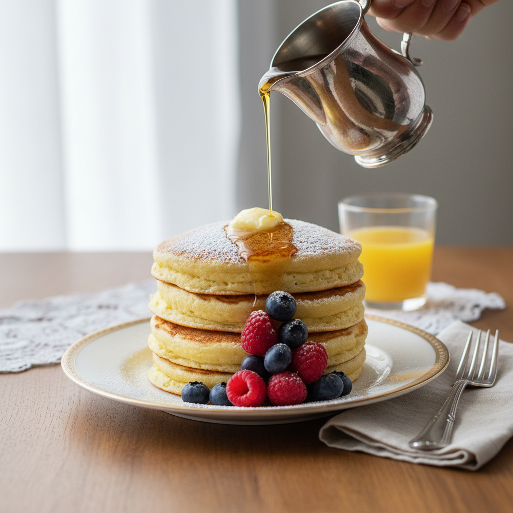 Photo de Recette de pancakes fluffy légers et aériens