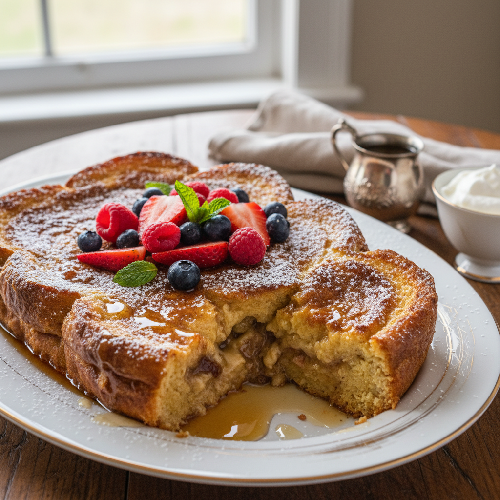 Photo de Recette de pain perdu au four croustillant et fondant