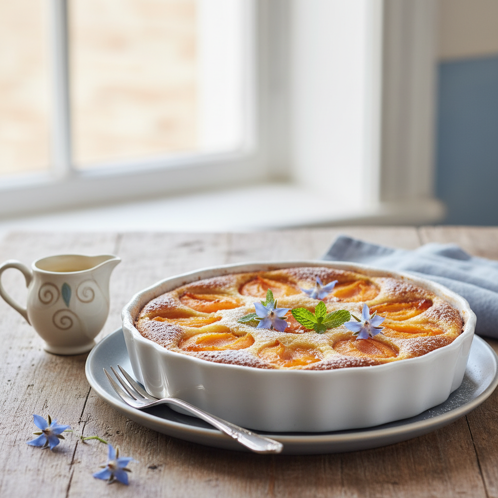 Photo de Recette du clafoutis aux abricots moelleux et fondant