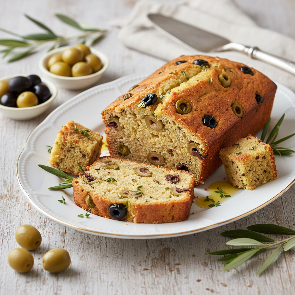 Photo de Recette de cake aux olives façon traiteur traditionnel