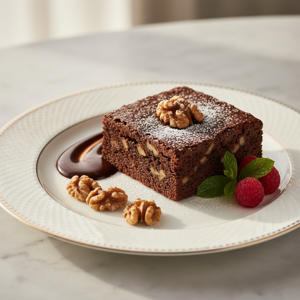 Photo de Recette du brownie au chocolat noir et éclats de noix