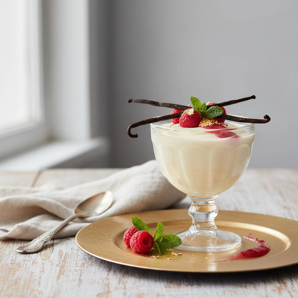 Photo de Recette de panna cotta à l'agar agar onctueuse et vanillée