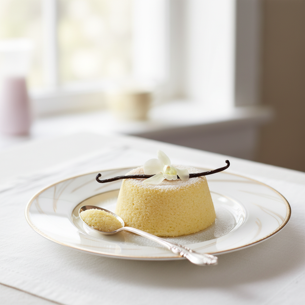 Photo de Recette de gâteau de semoule onctueux à la vanille