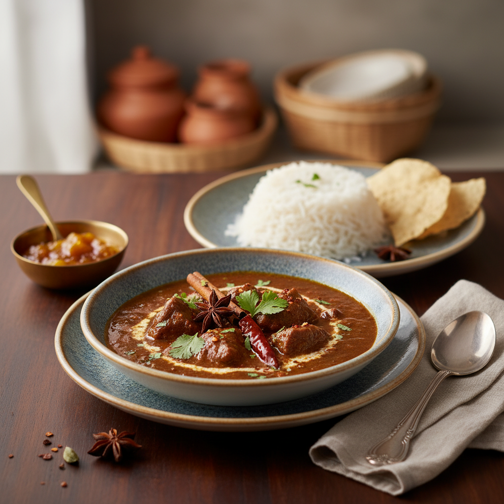 Photo de Recette de curry de bœuf mijoté aux épices indiennes