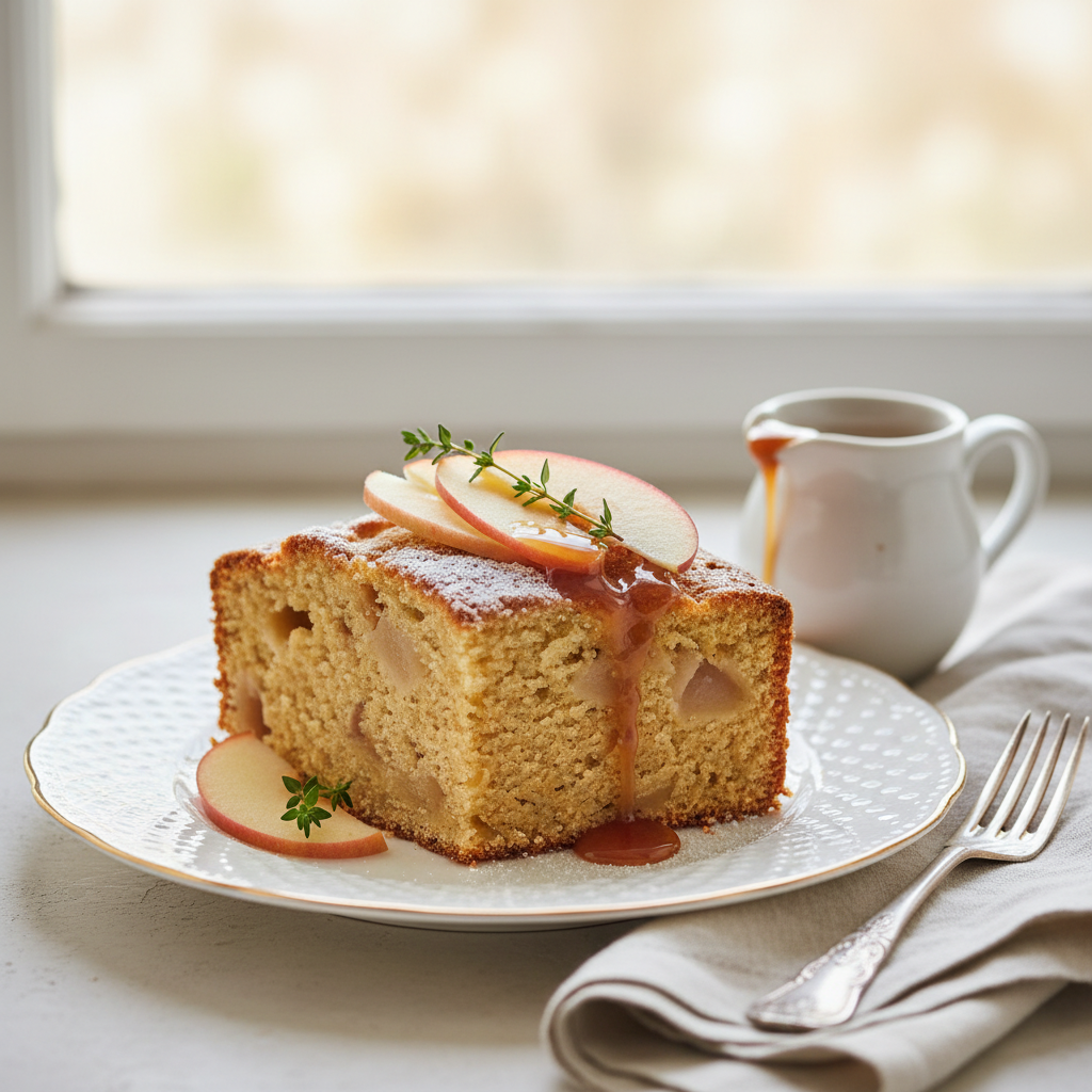 Photo de Recette de cake aux pommes moelleux façon grand-mère