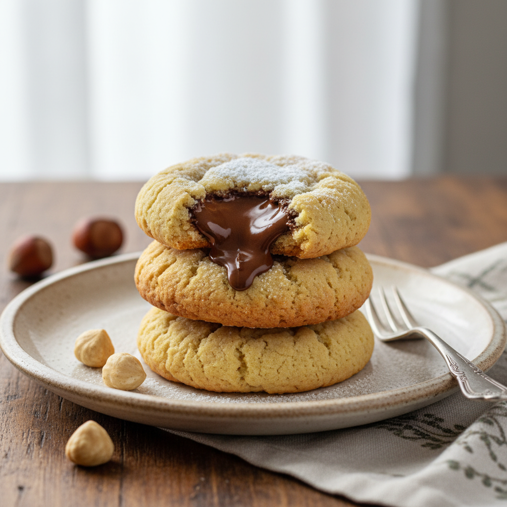 Photo de Recette de cookies au nutella au cœur fondant