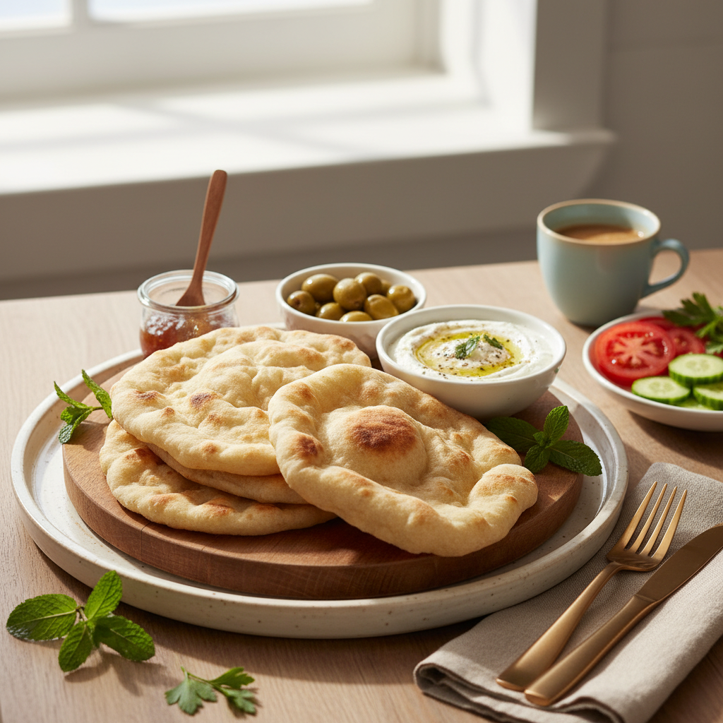 Photo de Recette du pain libanais traditionnel et moelleux