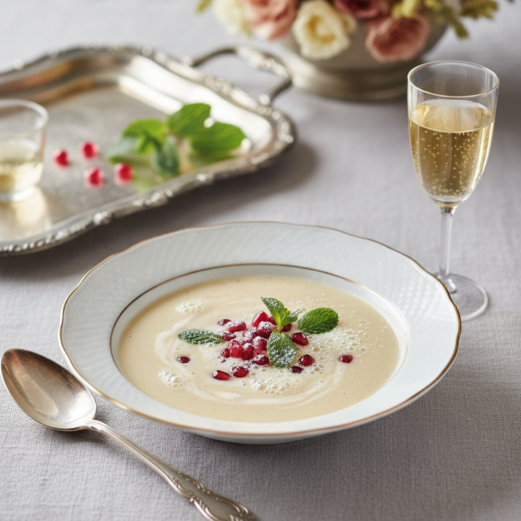Photo de Recette de la soupe de champagne pétillante et raffinée