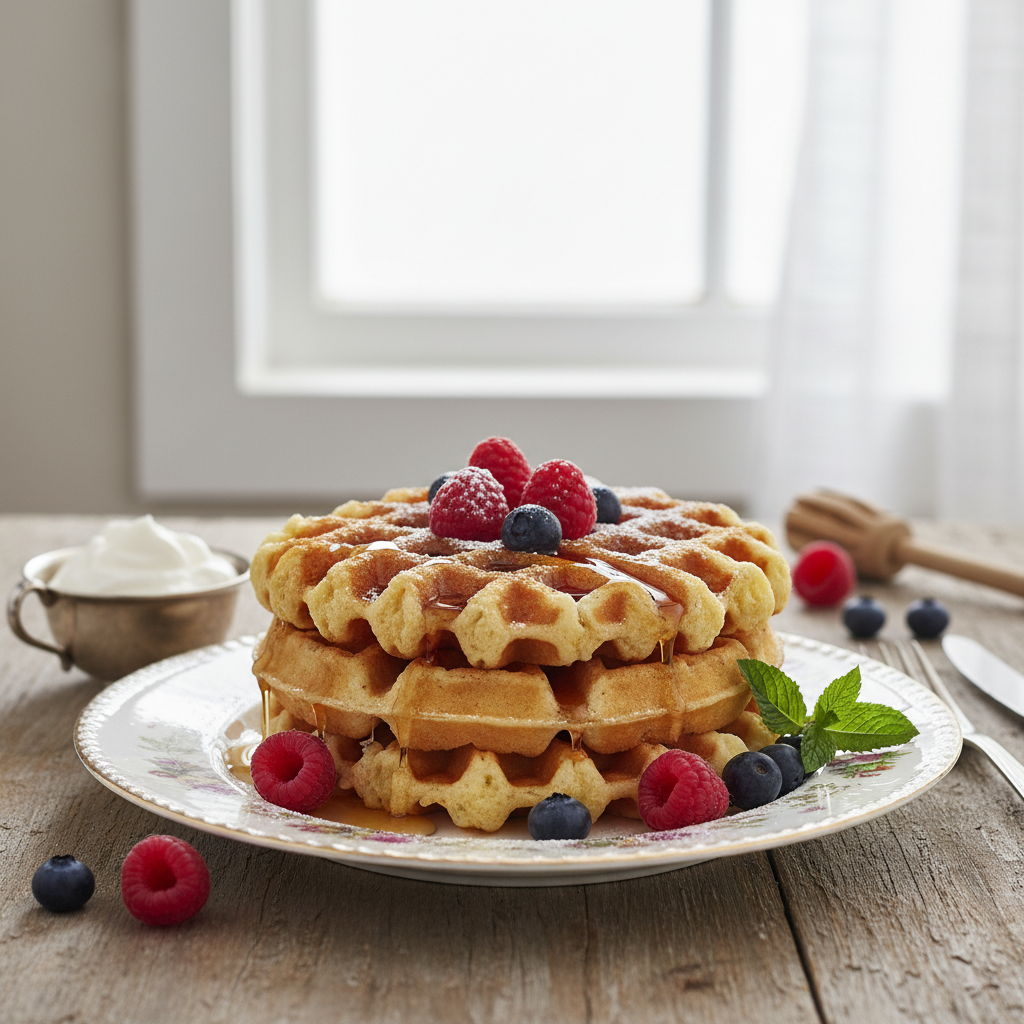Photo de Recette de gaufres croustillantes et moelleuses à l'ancienne