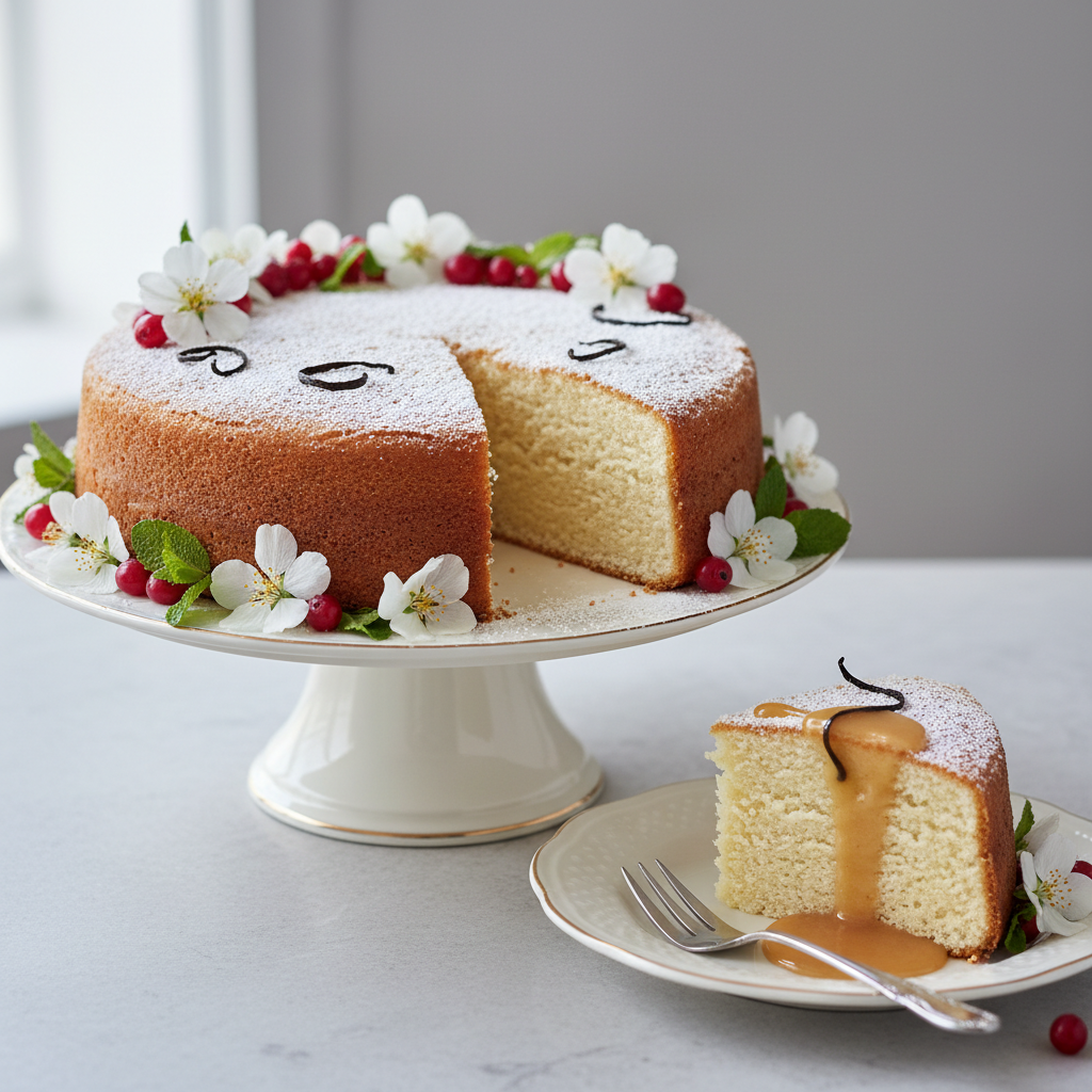 Photo de Recette de gâteau au yaourt aérien et vanillé
