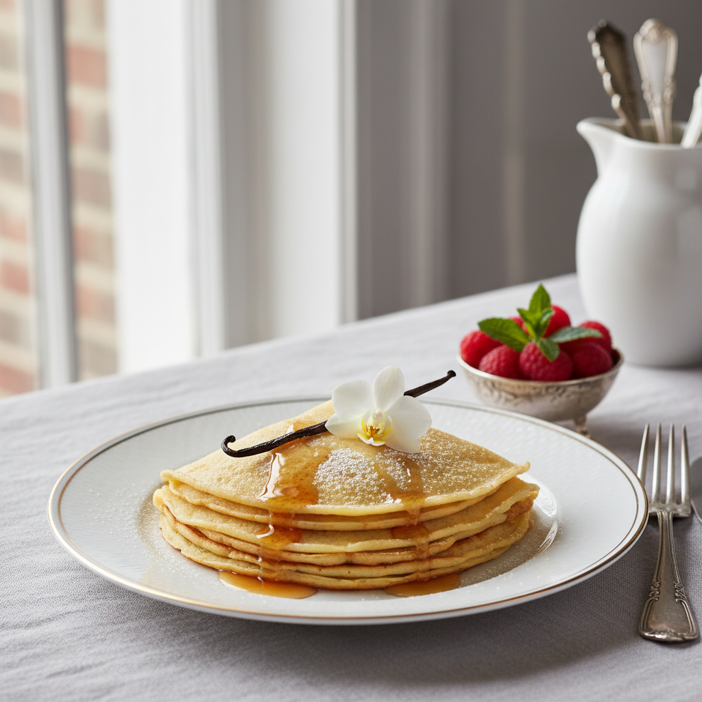 Photo de Recette des crêpes fines au parfum de vanille