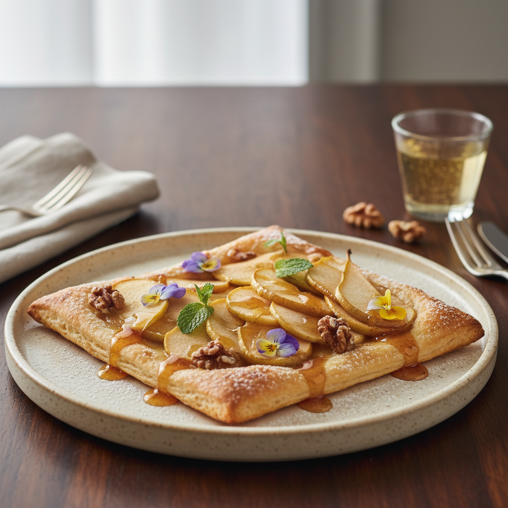 Photo de Recette de l'authentique tarte flambée du terroir alsacien