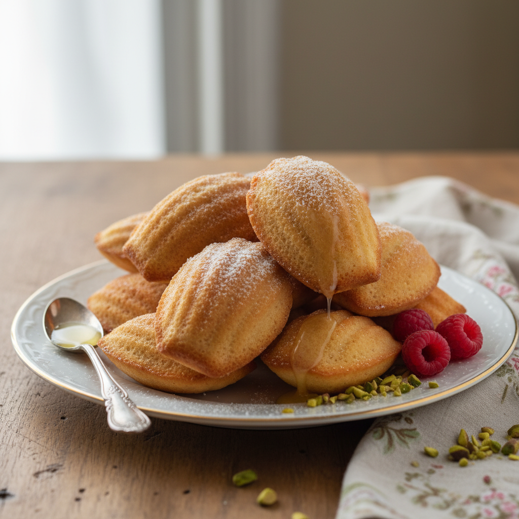 Photo de Recette de madeleine moelleuse et fondante au beurre