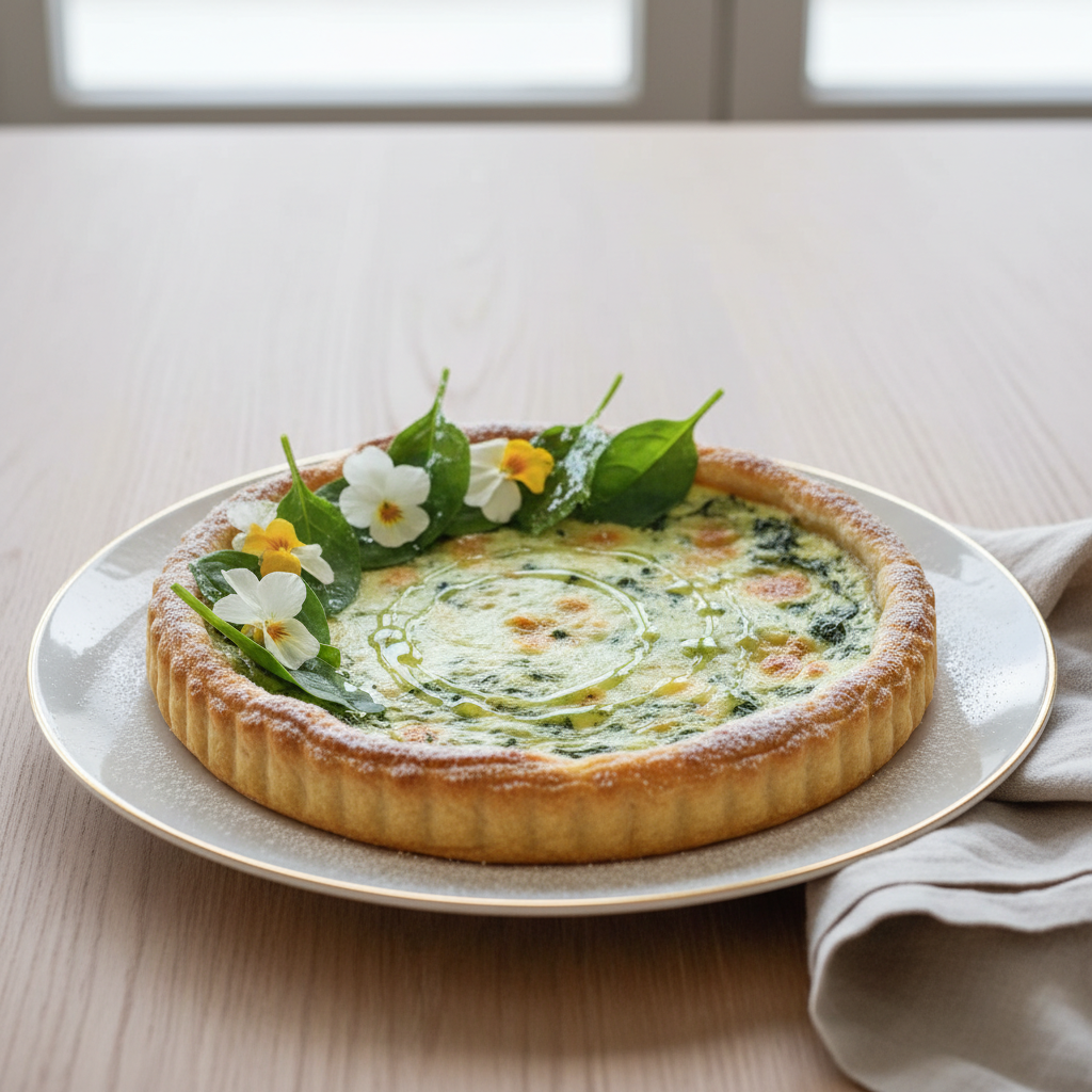 Photo de Recette de la tarte aux épinards à la crème fondante