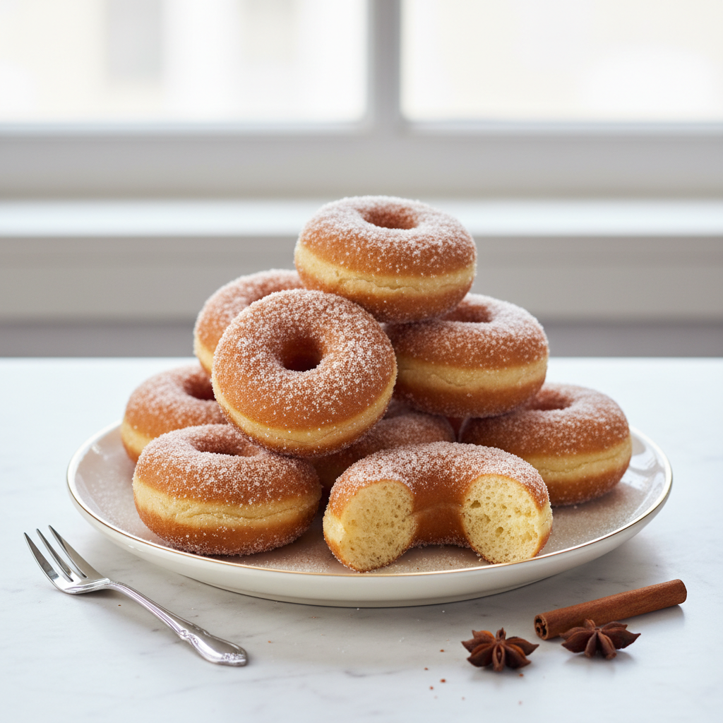 Photo de Recette des donuts moelleux au sucre et à la cannelle
