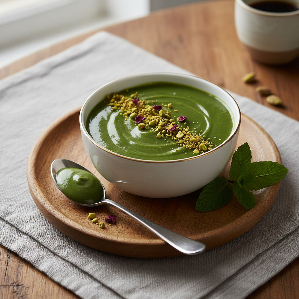 Photo de Recette de crème à la pistache intense et soyeuse