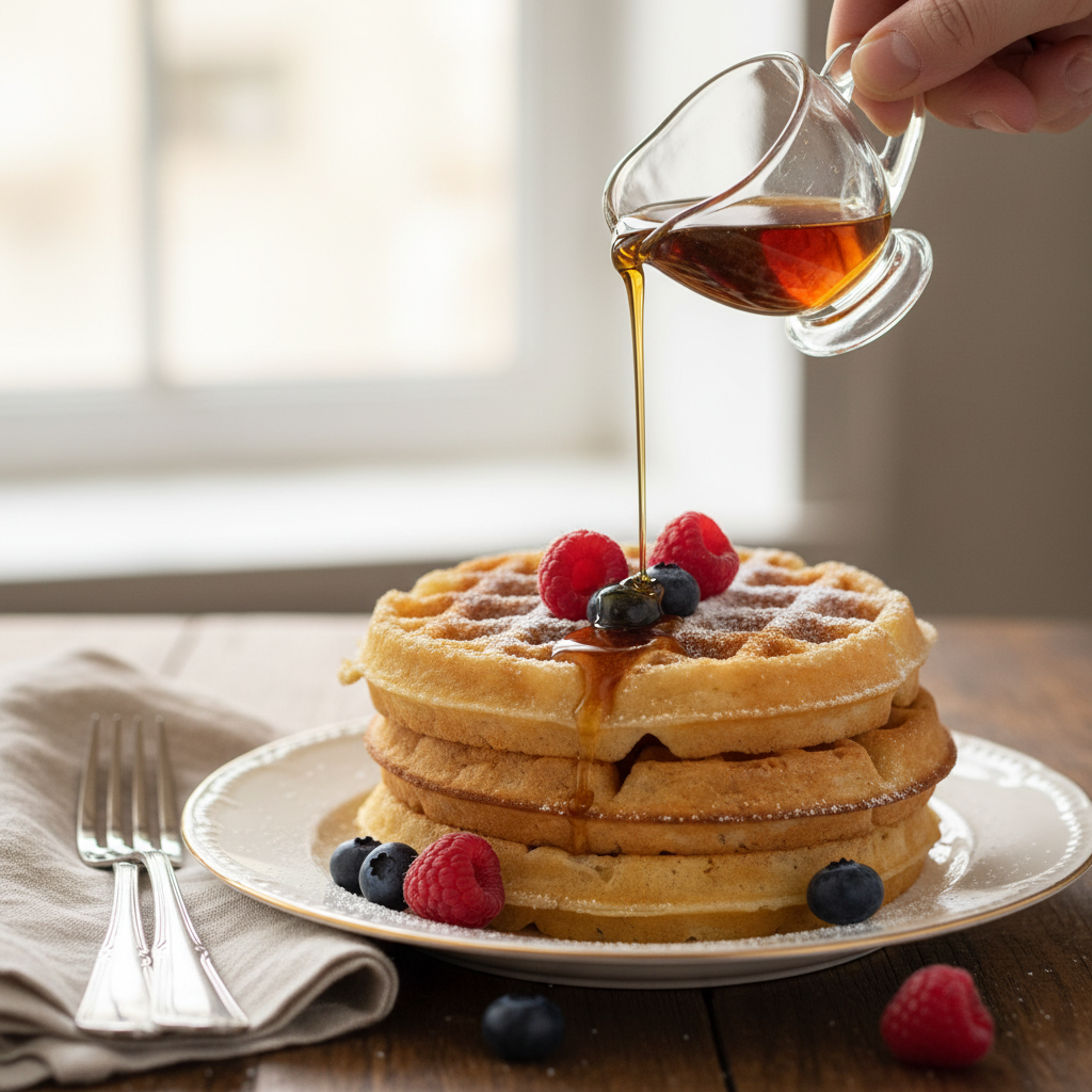 Photo de Recette de gaufres maison croustillantes et légères