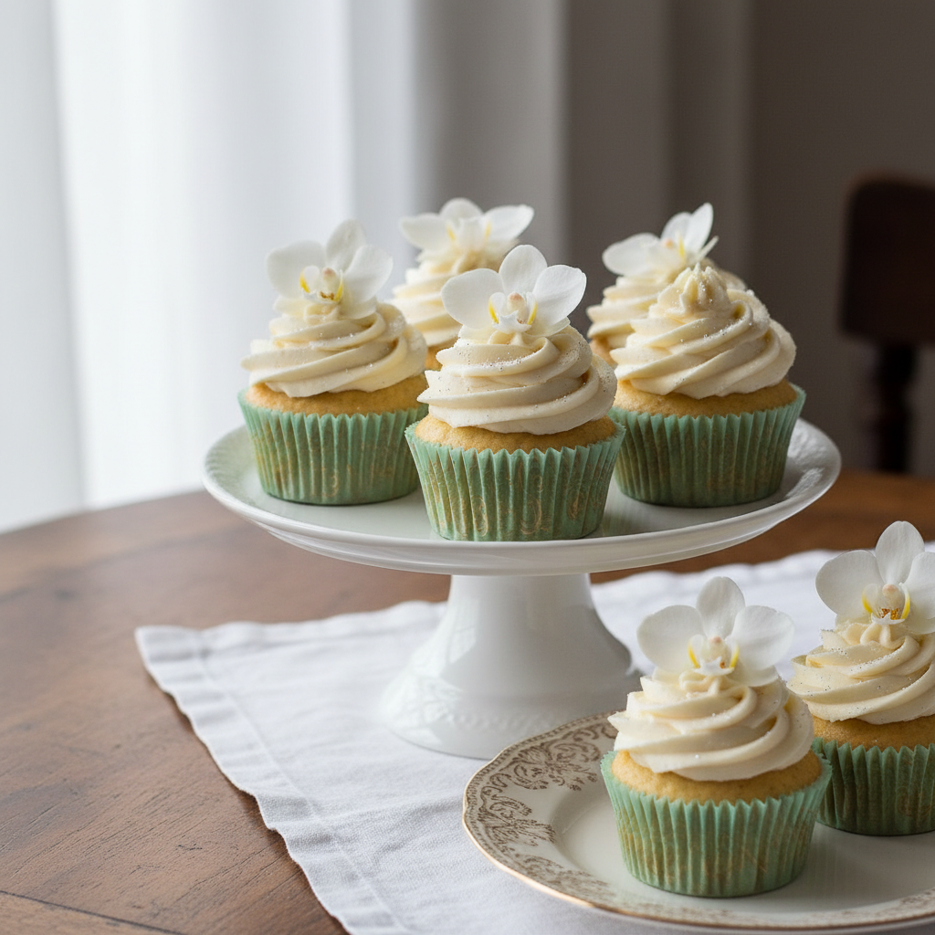 Photo de Recette de cupcakes à la vanille onctueux et légers