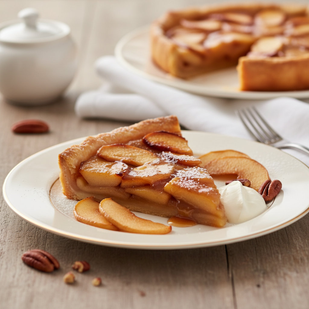 Photo de Recette de la tarte tatin fondante et caramélisée