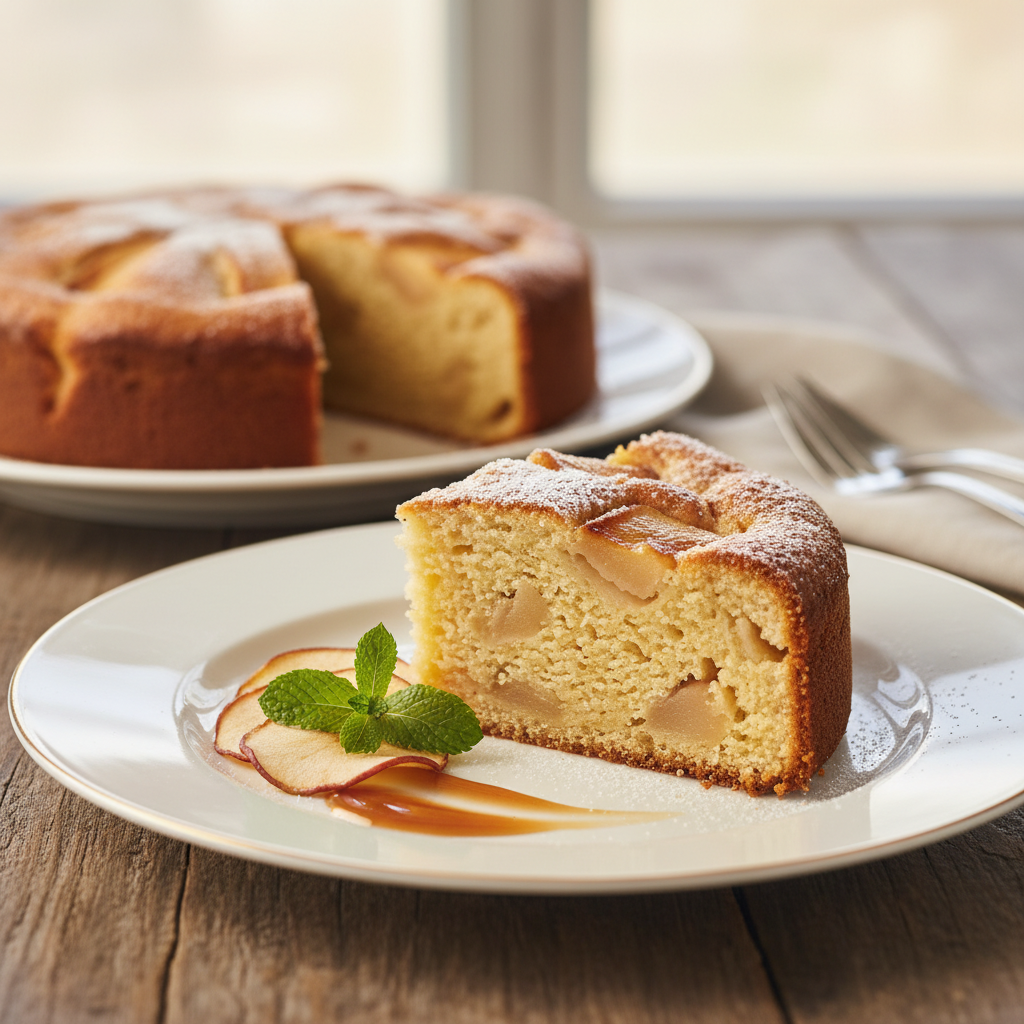 Photo de Recette de cake aux pommes moelleux façon grand-mère
