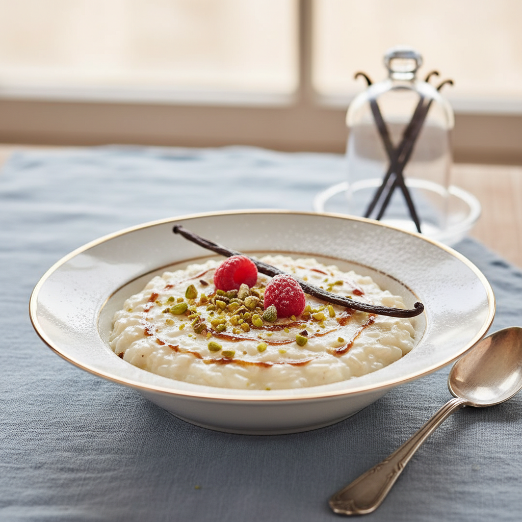 Photo de Recette du riz au lait traditionnel à la vanille infusée