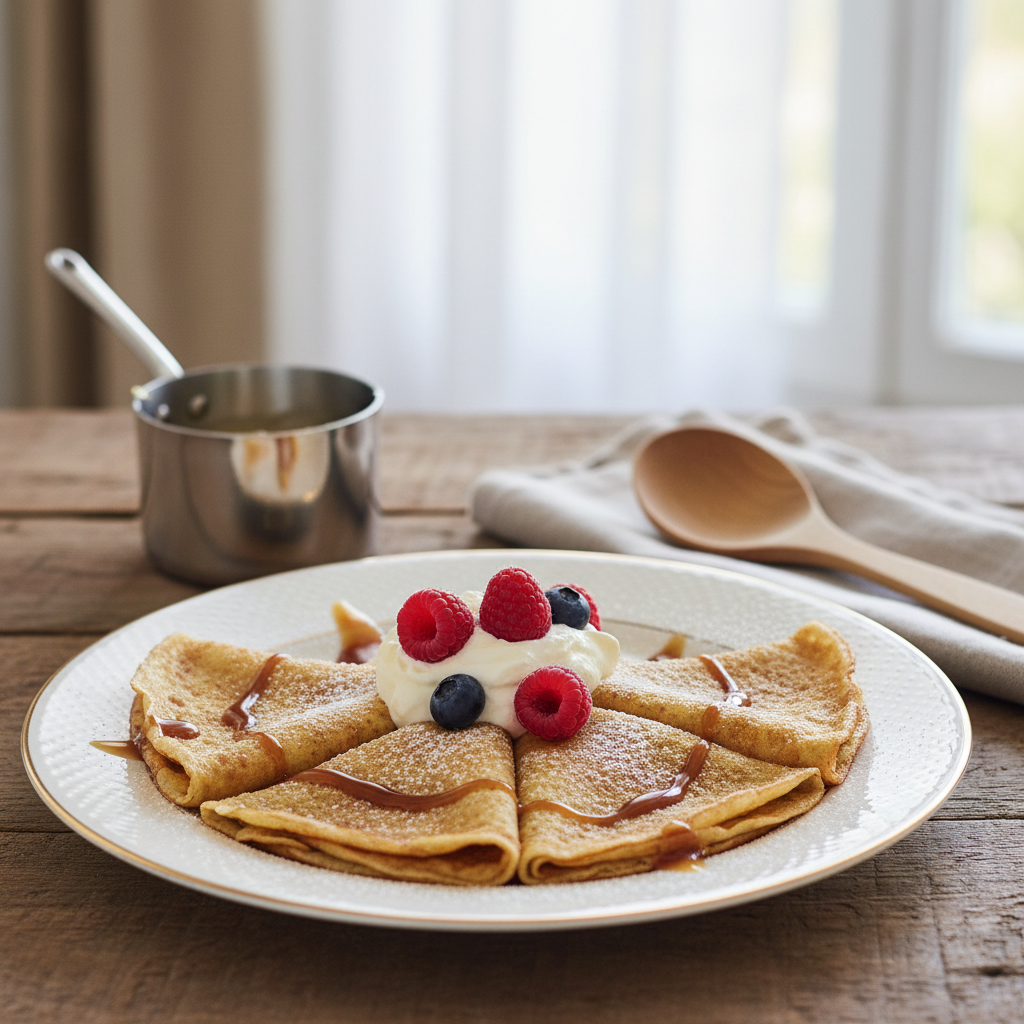 Photo de Recette des crêpes bretonnes au beurre demi-sel