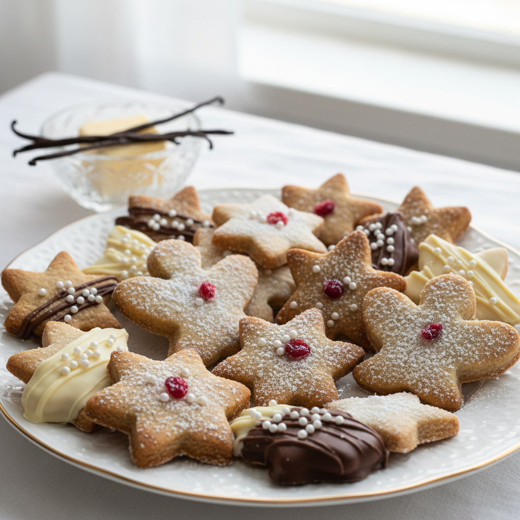 Photo de Recette des petits sablés de Noël au beurre et à la vanille
