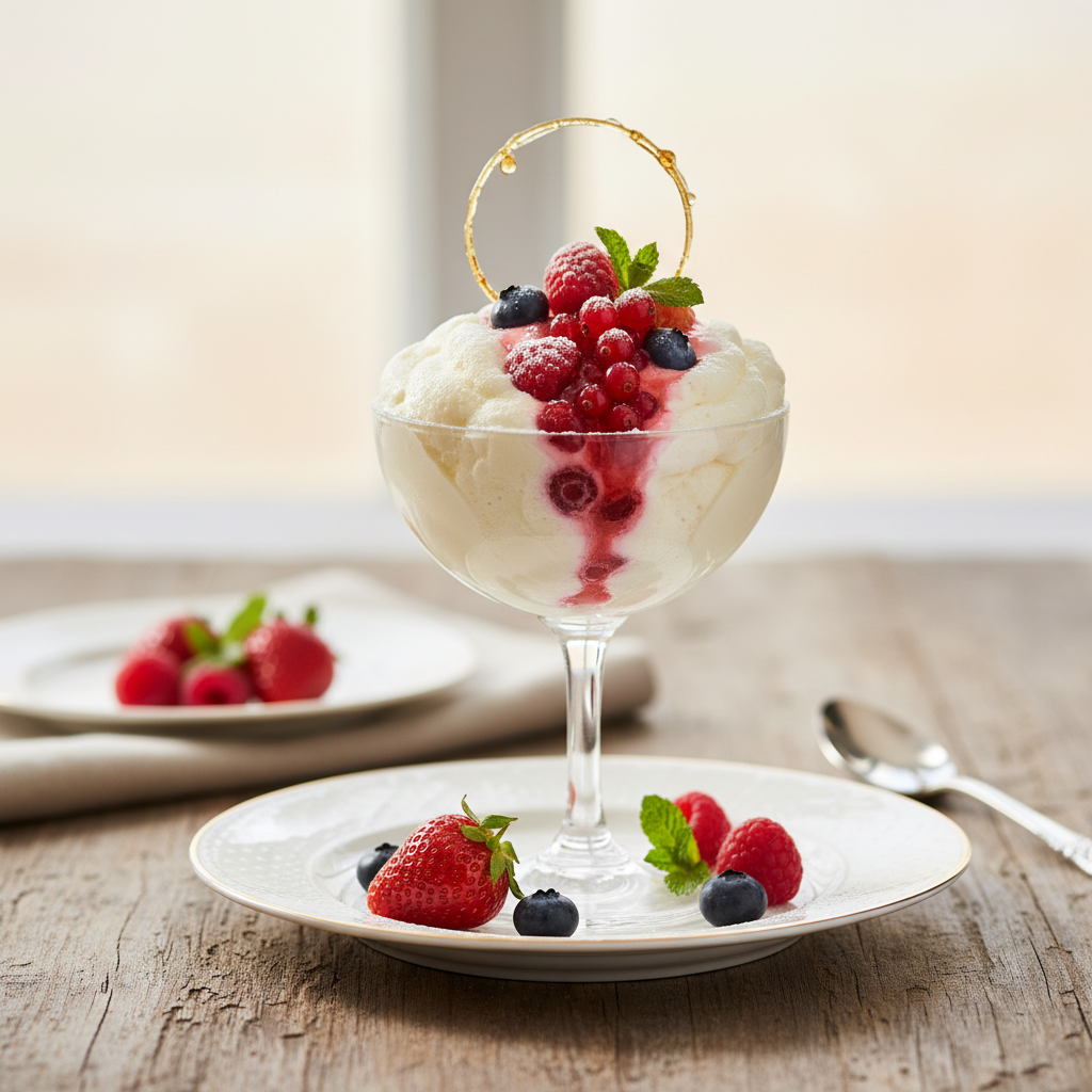Photo de Recette de mousse mascarpone fondante aux fruits rouges