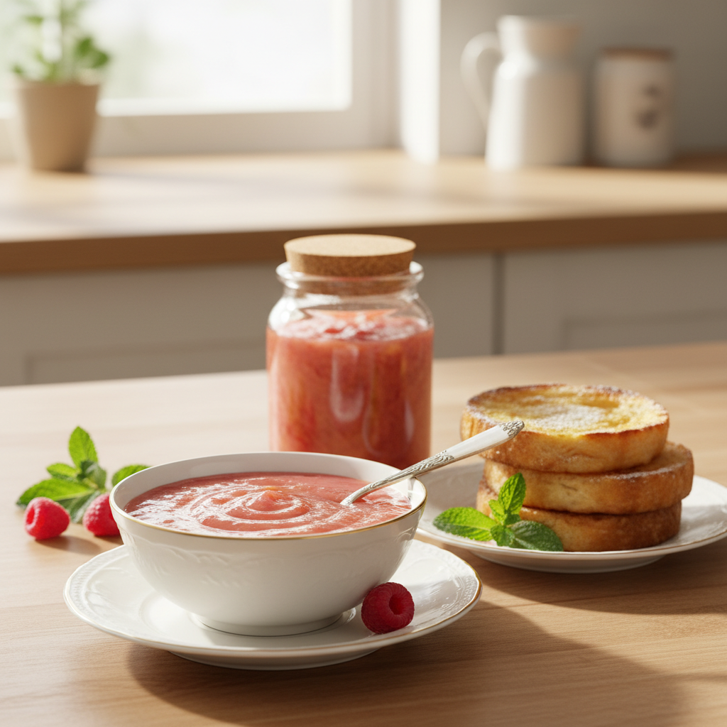 Photo de Recette de confiture rhubarbe onctueuse et acidulée