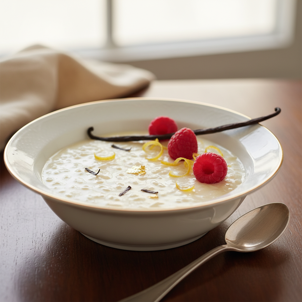 Photo de Recette de riz au lait onctueux à la vanille de chef