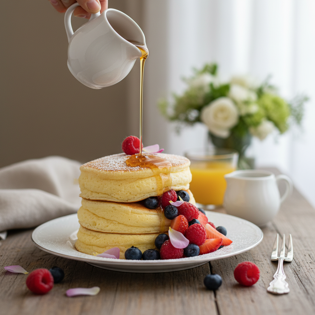 Photo de Recette de pancakes aériens pour un brunch réussi