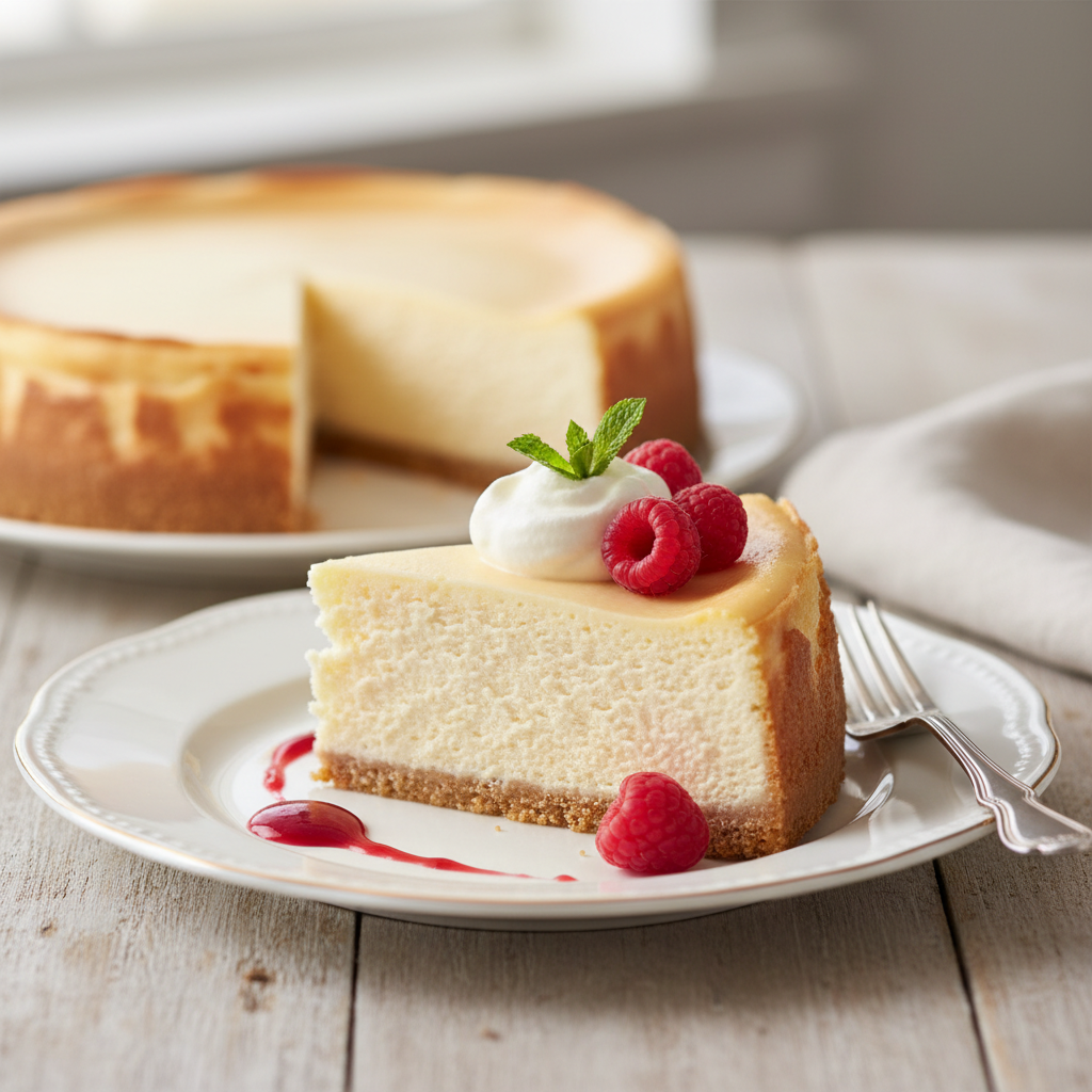 Photo de Recette de cheesecake new-yorkais onctueux et crémeux