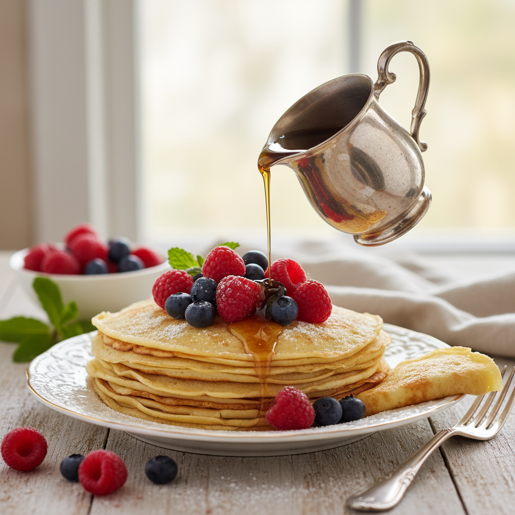 Photo de Recette de crêpes faciles à la texture soyeuse